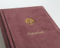 Preview: Stammbuch "Goldene Lebensbaum" aus bordeauxrotem Samtleder,  DIN A5