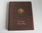 Preview: Stammbuch "Goldene Lebensbaum" mit goldenem Schrift aus braunem Nubukleder,  DIN A4