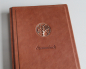 Preview: Stammbuch "Goldene Lebensbaum" aus braunem Nappaleder,  DIN A5