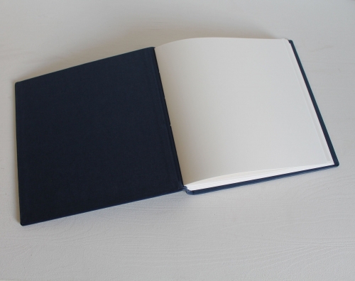 Gästenbuch - Album "Maritime", aus blauem Nappaleder, groß